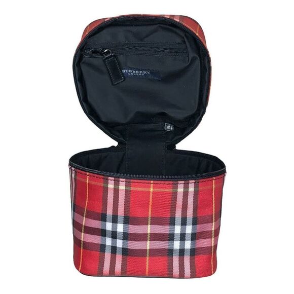 Burberry London Housecheck Red Canvas Vanity Bag - Picture 4 of 6